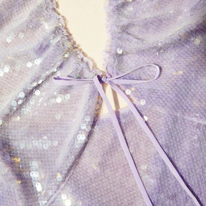 Dresses Woman SelfPortrait Lilac Sequin Mini Dress Dresses Woman SelfPortrait Lilac Sequin Mini Dress