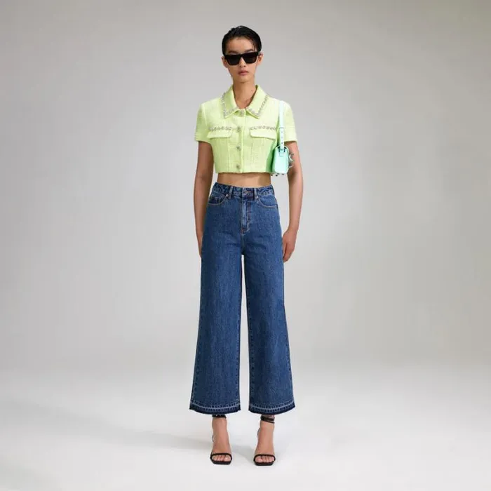 Dresses Woman SelfPortrait Lime Boucle Chiffon Midi Dress Dresses Woman SelfPortrait Lime Boucle Chiffon Midi Dress