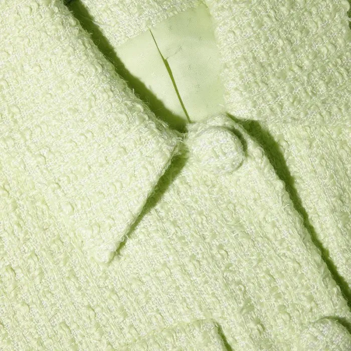 Dresses Woman SelfPortrait Lime Boucle Mini Dress Dresses Woman SelfPortrait Lime Boucle Mini Dress