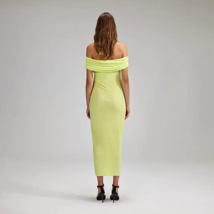 Dresses Woman SelfPortrait Lime Floral Chiffon Mini Dress Dresses Woman SelfPortrait Lime Floral Chiffon Mini Dress