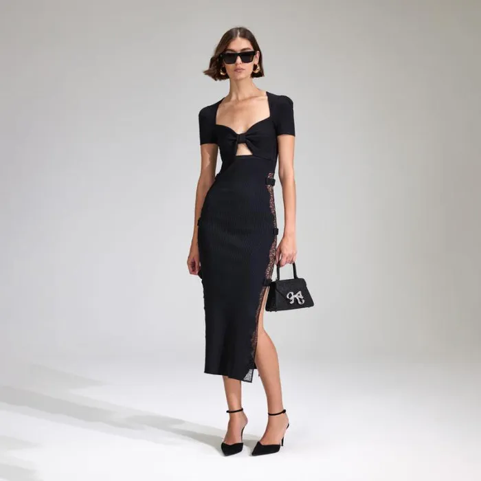 Dresses Woman SelfPortrait Lime Jersey OffShoulder Midi Dress Dresses Woman SelfPortrait Lime Jersey OffShoulder Midi Dress