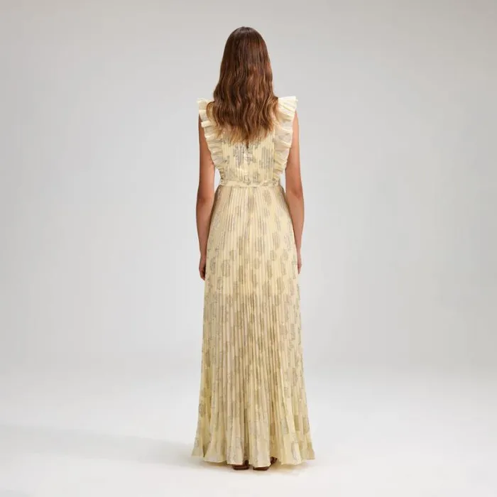 Dresses Woman SelfPortrait Metallic Jacquard Maxi Dress Dresses Woman SelfPortrait Metallic Jacquard Maxi Dress