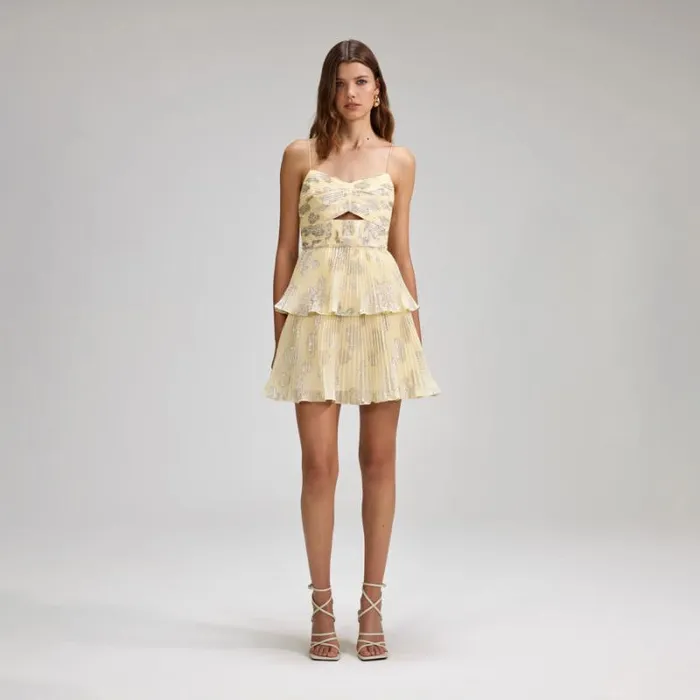 Dresses Woman SelfPortrait Metallic Jacquard Mini Dress