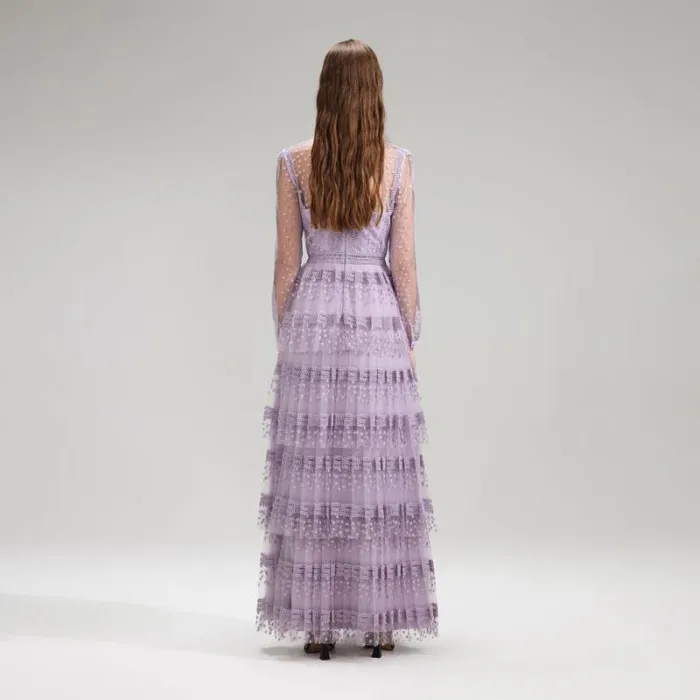 Dresses Woman SelfPortrait Mint Chiffon Tiered Maxi Dress Dresses Woman SelfPortrait Mint Chiffon Tiered Maxi Dress
