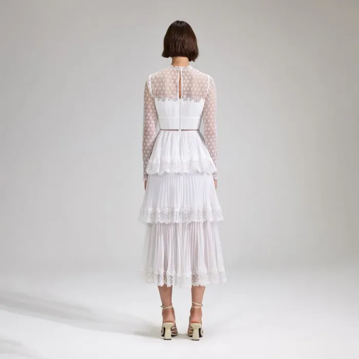 Dresses Woman SelfPortrait Mint Chiffon Tiered Maxi Dress Dresses Woman SelfPortrait Mint Chiffon Tiered Maxi Dress