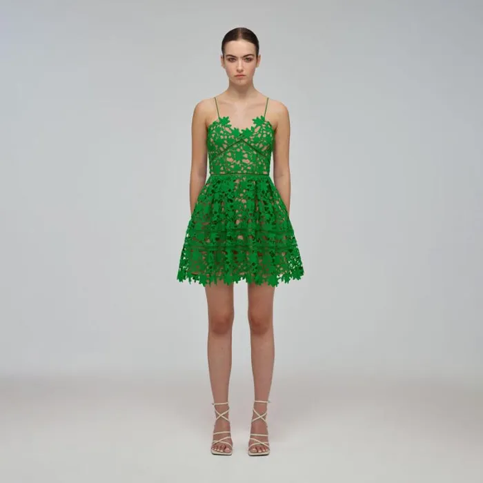 Dresses Woman SelfPortrait Mint Midi Azaelea Dress Dresses Woman SelfPortrait Mint Midi Azaelea Dress
