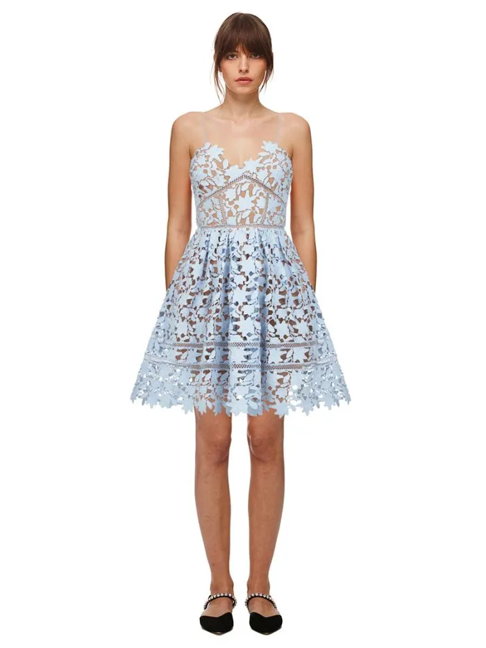 Dresses Woman SelfPortrait Mint Midi Azaelea Dress Dresses Woman SelfPortrait Mint Midi Azaelea Dress