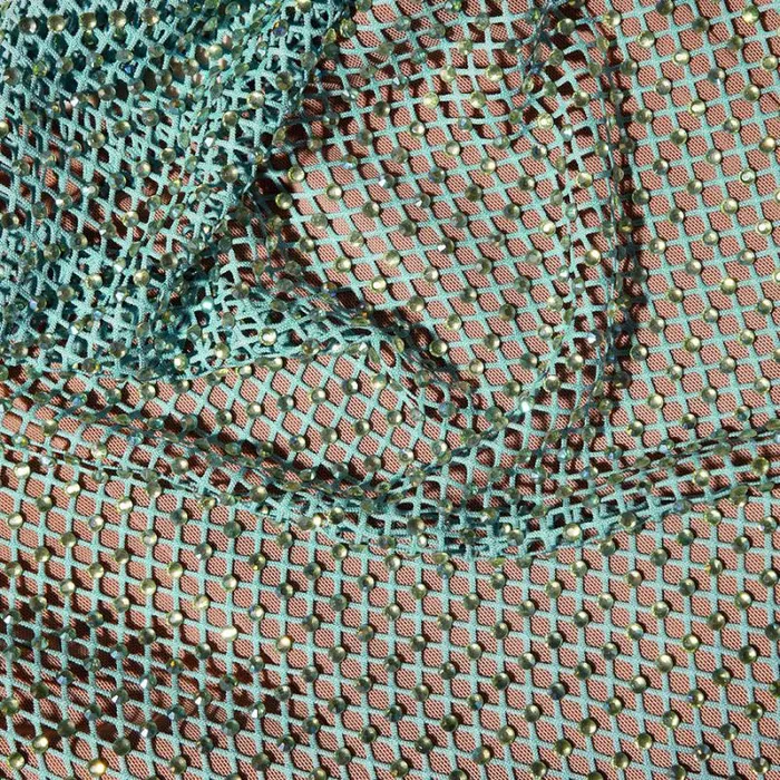 Dresses Woman SelfPortrait Mint Rhinestone Fishnet Cowl Maxi Dress Dresses Woman SelfPortrait Mint Rhinestone Fishnet Cowl Maxi Dress