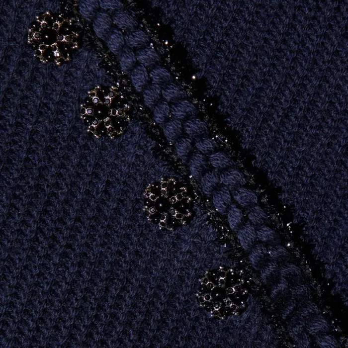 Dresses Woman SelfPortrait Navy Knit Mini Dress Dresses Woman SelfPortrait Navy Knit Mini Dress