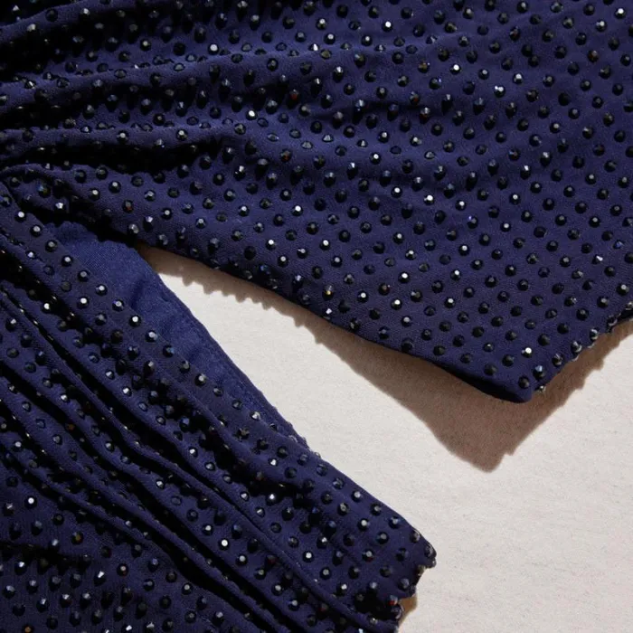 Dresses Woman SelfPortrait Navy Rhinestone Midi Dress Dresses Woman SelfPortrait Navy Rhinestone Midi Dress