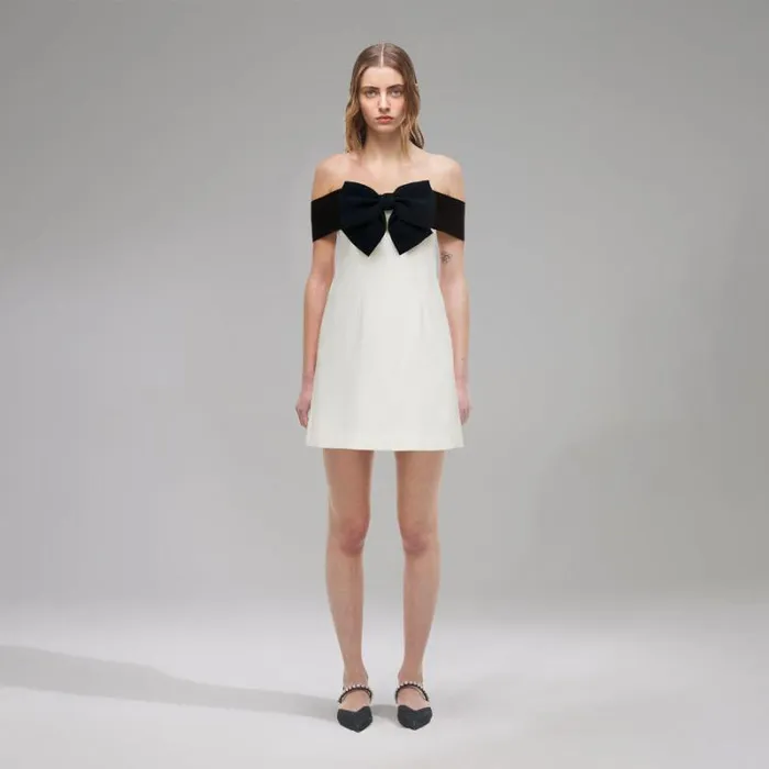 Dresses Woman SelfPortrait Off Shoulder Bow Dress