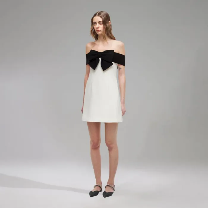 Dresses Woman SelfPortrait Off Shoulder Bow Dress Dresses Woman SelfPortrait Off Shoulder Bow Dress