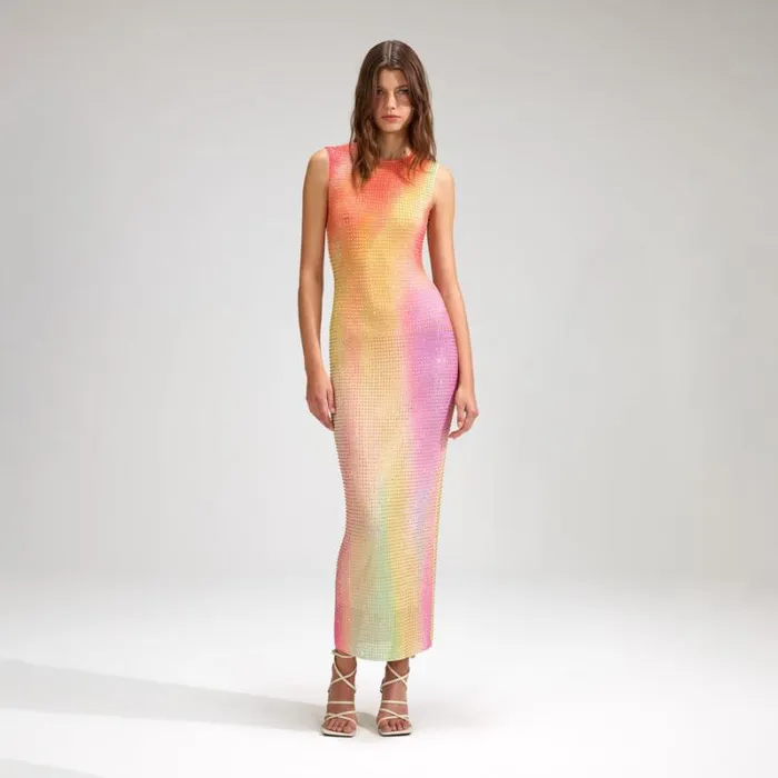 Dresses Woman SelfPortrait Ombre Mesh Mini Dress Dresses Woman SelfPortrait Ombre Mesh Mini Dress