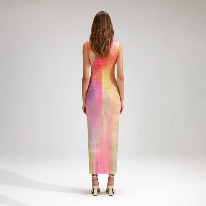 Dresses Woman SelfPortrait Ombre Mesh Mini Dress Dresses Woman SelfPortrait Ombre Mesh Mini Dress