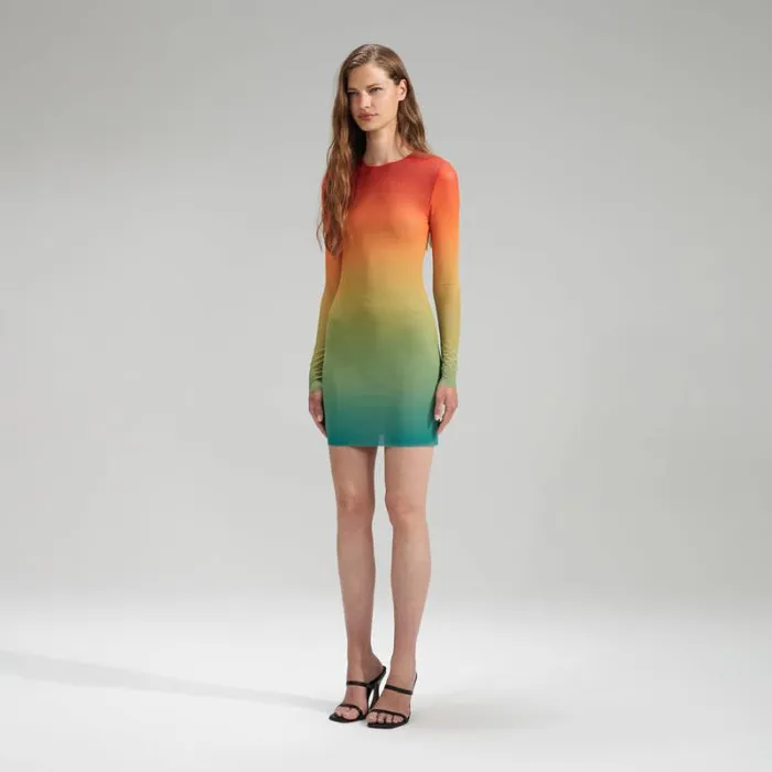 Dresses Woman SelfPortrait Ombre Mesh Mini Dress Dresses Woman SelfPortrait Ombre Mesh Mini Dress