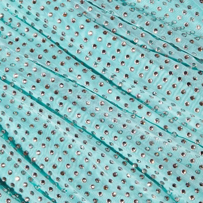 Dresses Woman SelfPortrait Pale Blue Rhinestone Mesh Maxi Dress Dresses Woman SelfPortrait Pale Blue Rhinestone Mesh Maxi Dress