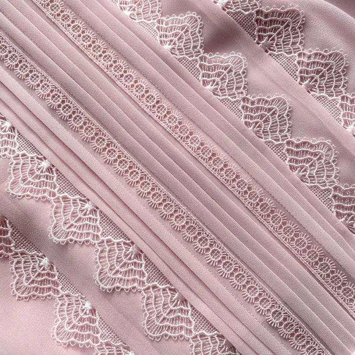 Dresses Woman SelfPortrait Pale Pink Chiffon Trimmed Midi Dress Dresses Woman SelfPortrait Pale Pink Chiffon Trimmed Midi Dress