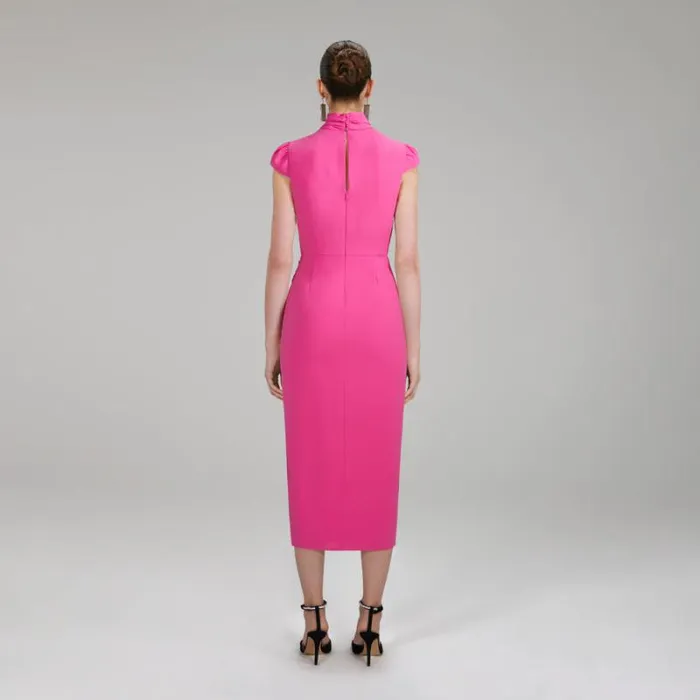 Dresses Woman SelfPortrait Pansy Print Stretch Crepe Midi Dress Dresses Woman SelfPortrait Pansy Print Stretch Crepe Midi Dress