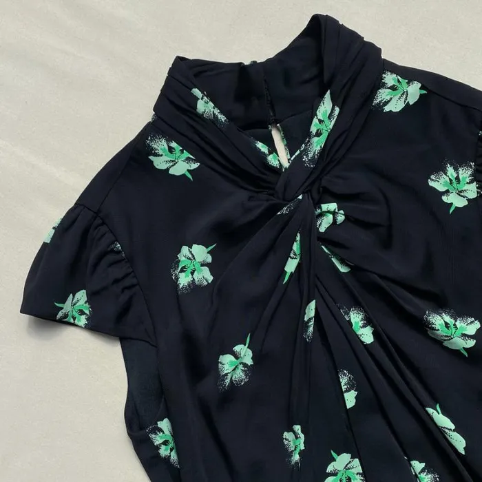 Dresses Woman SelfPortrait Pansy Print Stretch Crepe Midi Dress Dresses Woman SelfPortrait Pansy Print Stretch Crepe Midi Dress