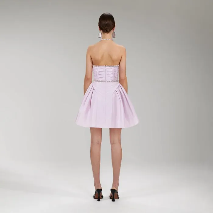 Dresses Woman SelfPortrait Pink Chiffon And Crepe Mini Dress Dresses Woman SelfPortrait Pink Chiffon And Crepe Mini Dress