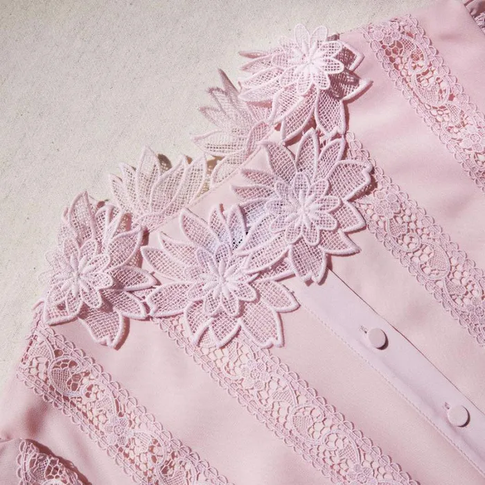 Dresses Woman SelfPortrait Pink Chiffon Lace Pleated Maxi Dress Dresses Woman SelfPortrait Pink Chiffon Lace Pleated Maxi Dress