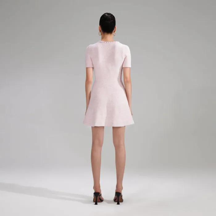 Dresses Woman SelfPortrait Pink Cotton Knit Mini Dress Dresses Woman SelfPortrait Pink Cotton Knit Mini Dress