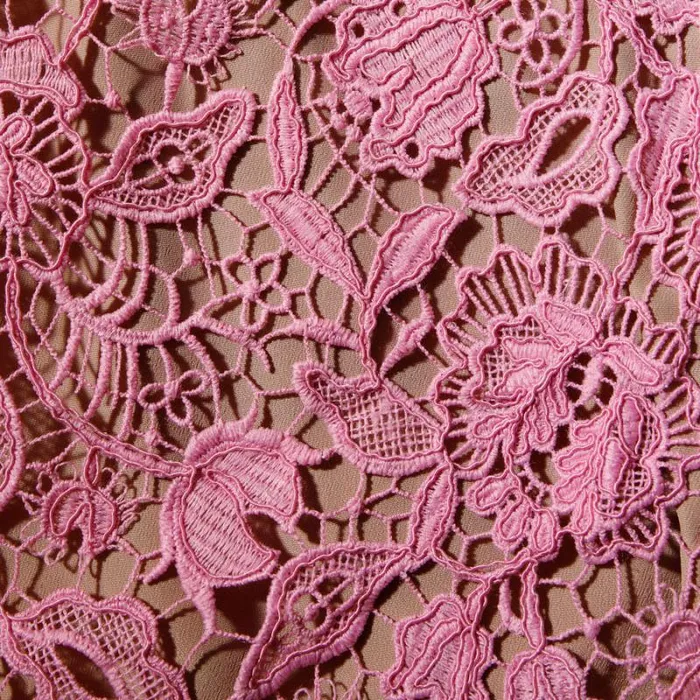 Dresses Woman SelfPortrait Pink Guipure Lace Midi Dress Dresses Woman SelfPortrait Pink Guipure Lace Midi Dress