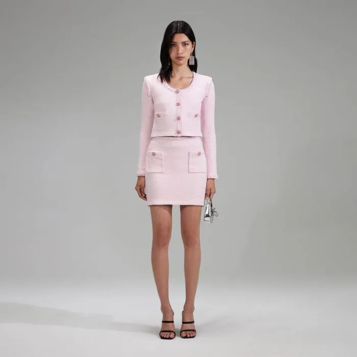 Dresses Woman SelfPortrait Pink Knit Mini Dress Dresses Woman SelfPortrait Pink Knit Mini Dress