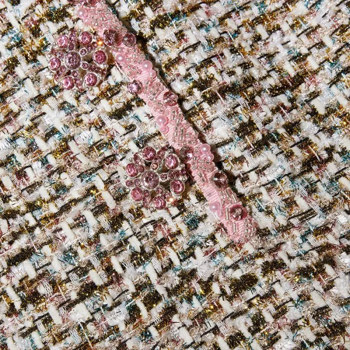 Dresses Woman SelfPortrait Pink Metallic Boucle Mini Dress Dresses Woman SelfPortrait Pink Metallic Boucle Mini Dress