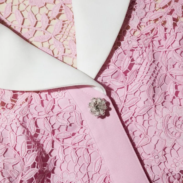 Dresses Woman SelfPortrait Pink Rose Lace Mini Dress Dresses Woman SelfPortrait Pink Rose Lace Mini Dress