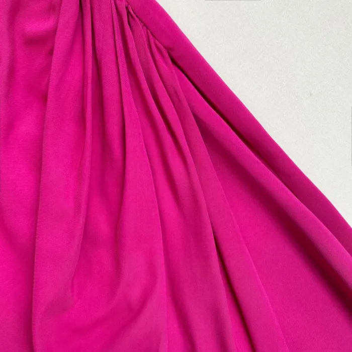 Dresses Woman SelfPortrait Pink Stretch Crepe Midi Ruched Dress Dresses Woman SelfPortrait Pink Stretch Crepe Midi Ruched Dress