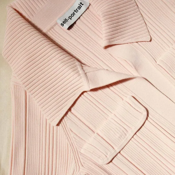 Dresses Woman SelfPortrait Pink Viscose Knit Midi Dress Dresses Woman SelfPortrait Pink Viscose Knit Midi Dress