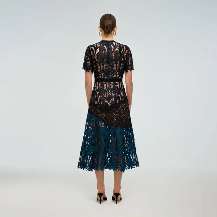 Dresses Woman SelfPortrait Prairie Guipure Midi Dress Dresses Woman SelfPortrait Prairie Guipure Midi Dress