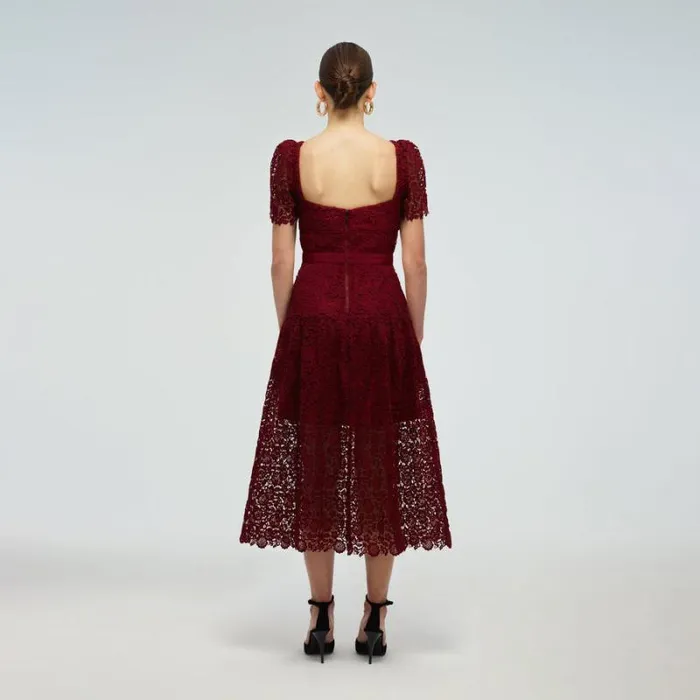 Dresses Woman SelfPortrait Prairie Guipure Midi Dress Dresses Woman SelfPortrait Prairie Guipure Midi Dress