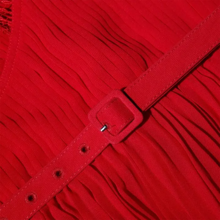Dresses Woman SelfPortrait Red Chiffon V Neck Mini Dress Dresses Woman SelfPortrait Red Chiffon V Neck Mini Dress
