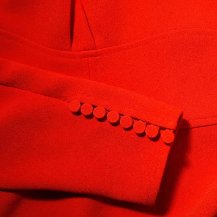 Dresses Woman SelfPortrait Red Crepe Ruched Midi Dress Dresses Woman SelfPortrait Red Crepe Ruched Midi Dress