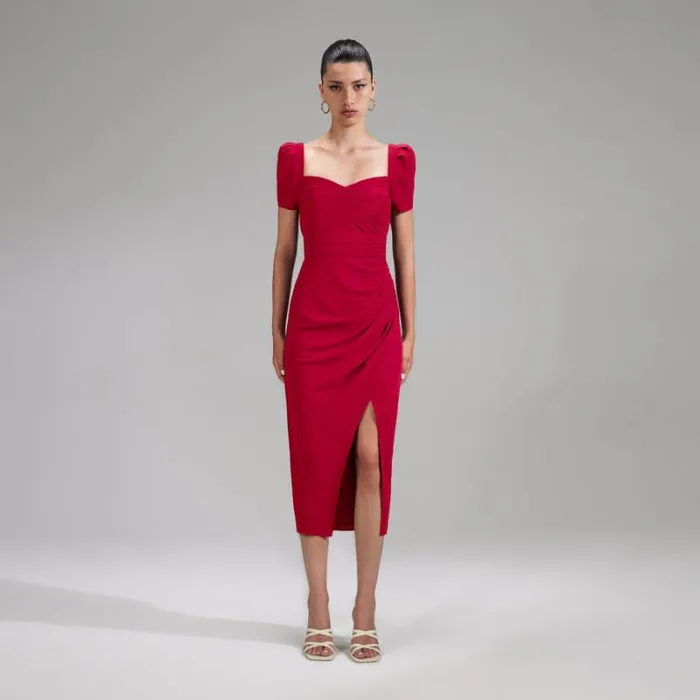 Dresses Woman SelfPortrait Red Iris Midi Dress