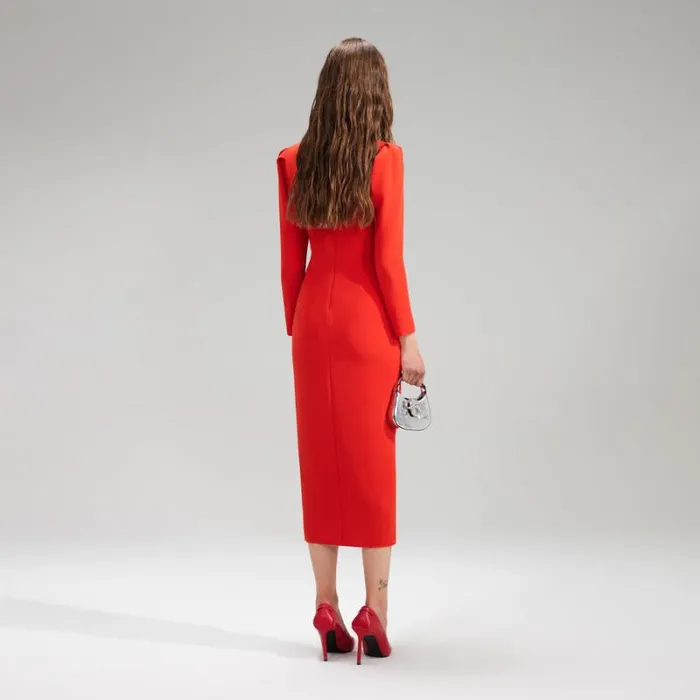Dresses Woman SelfPortrait Red Iris Midi Dress Dresses Woman SelfPortrait Red Iris Midi Dress