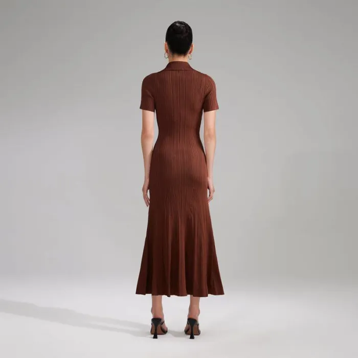 Dresses Woman SelfPortrait Red Viscose Knit Midi Dress Dresses Woman SelfPortrait Red Viscose Knit Midi Dress