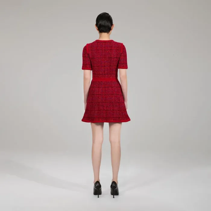 Dresses Woman SelfPortrait Red Viscose Knit Midi Dress Dresses Woman SelfPortrait Red Viscose Knit Midi Dress