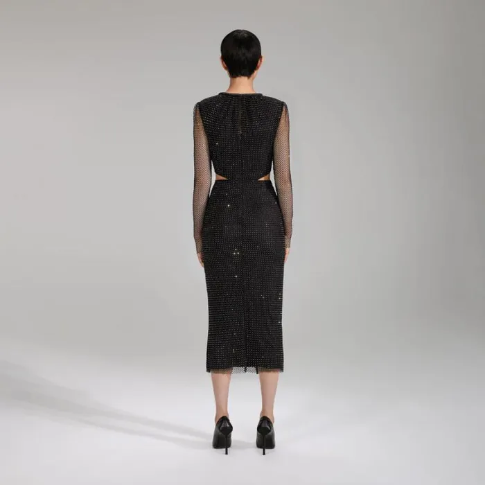 Dresses Woman SelfPortrait Silver Sequin Midi Dress Dresses Woman SelfPortrait Silver Sequin Midi Dress