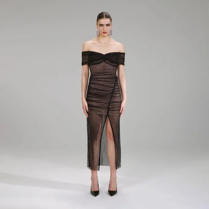 Dresses Woman SelfPortrait Silver Sequin Midi Dress Dresses Woman SelfPortrait Silver Sequin Midi Dress