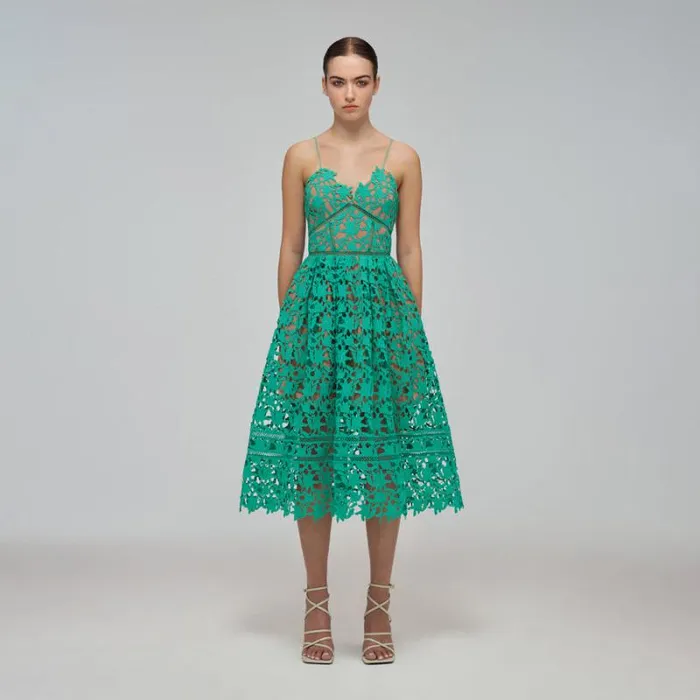 Dresses Woman SelfPortrait Spearmint Azaelea Midi Dress