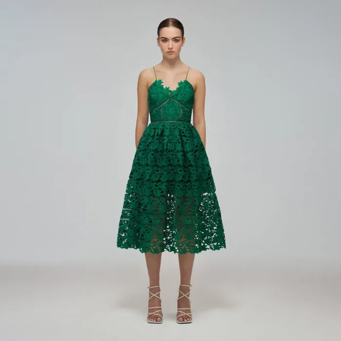 Dresses Woman SelfPortrait Spearmint Azaelea Midi Dress Dresses Woman SelfPortrait Spearmint Azaelea Midi Dress