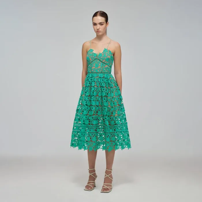 Dresses Woman SelfPortrait Spearmint Azaelea Midi Dress Dresses Woman SelfPortrait Spearmint Azaelea Midi Dress