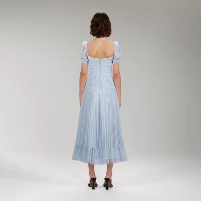 Dresses Woman SelfPortrait Spearmint Chiffon Midi Dress Dresses Woman SelfPortrait Spearmint Chiffon Midi Dress