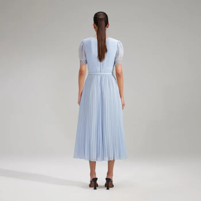 Dresses Woman SelfPortrait Spearmint Chiffon Midi Dress Dresses Woman SelfPortrait Spearmint Chiffon Midi Dress