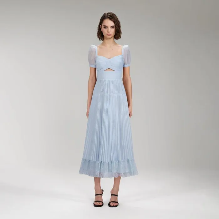 Dresses Woman SelfPortrait Spearmint Chiffon Midi Dress Dresses Woman SelfPortrait Spearmint Chiffon Midi Dress