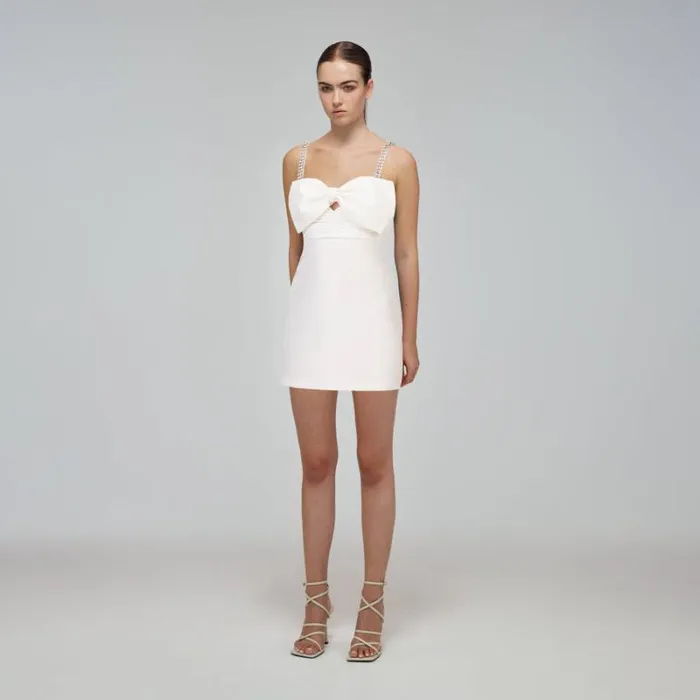 Dresses Woman SelfPortrait Taffeta Bow Mini Dress Dresses Woman SelfPortrait Taffeta Bow Mini Dress