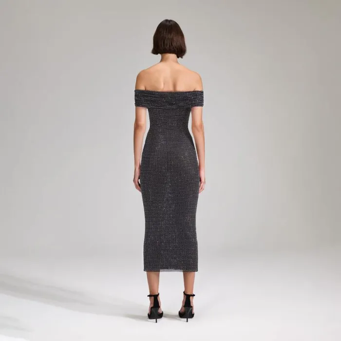 Dresses Woman SelfPortrait Tan Rhinestone Fishnet One Shoulder Maxi Dress Dresses Woman SelfPortrait Tan Rhinestone Fishnet One Shoulder Maxi Dress